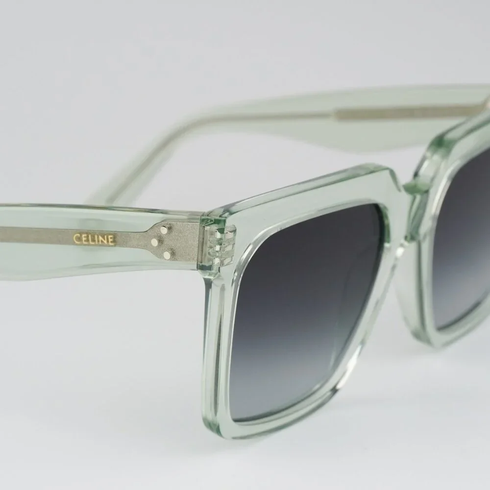 CELINE CL4055IN 93B Transparent Green Gradient Square Oversized Sunglasses - Picture 6 of 11